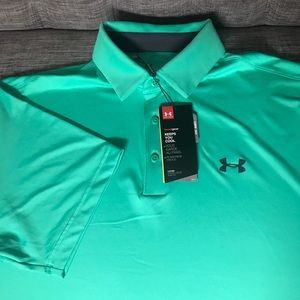 NWT Under Armour Green XL golf Polo SS
